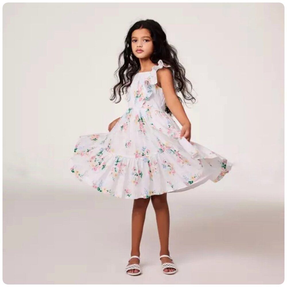 Janie and Jack Girls Floral Twirl Dress Cottagecore 12 18 Months